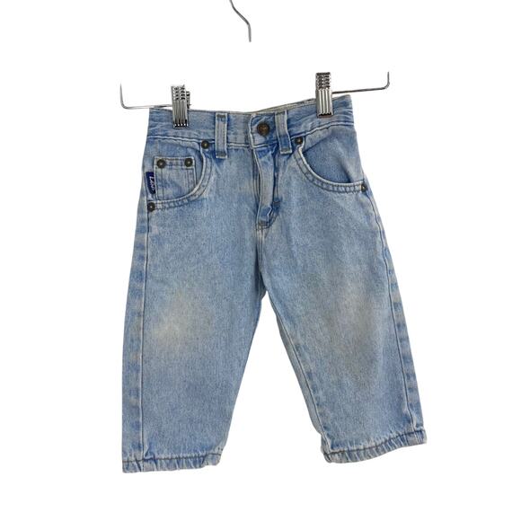 Vintage Baby Lee 90s Baggy Straight Light Wash Jeans 18 Months - Picture 2 of 9